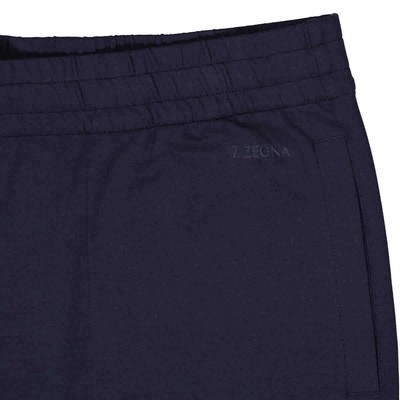 Pre-owned Ermenegildo Zegna Men's Navy Cqr Cttn Modal Pants, Size X-large In Blue