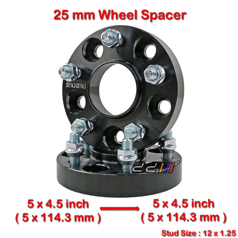 2pcs 25mm 12x1.25 5x114.3 Hub Centric Wheel Spacer For 350Z 370Z Silvia Skyline