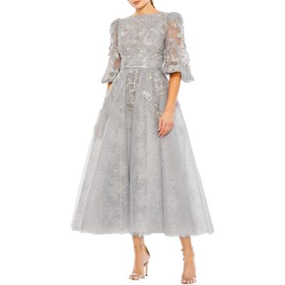Mac Duggal Womens Lace Metallic Cocktail And Party Dress BHFO 7690