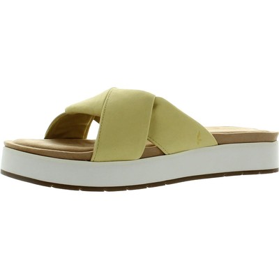 

Женские сандалии-шлепанцы Koolaburra Carenza, желтые, 6, средние (B,M), BHFO 4158, Pale banana