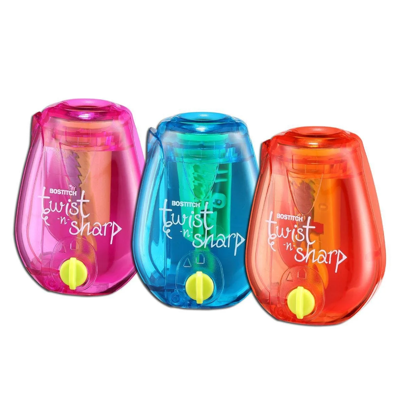 Twist-N-Sharp 1-Hole Handheld Manual Pencil Sharpeners, Assort...