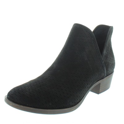 

Женские черные ботильоны Lucky Brand Baley с перфорацией 9, средние (B,M) BHFO 7546, Black nubuck
