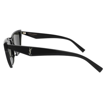 Pre-owned Saint Laurent Black Cat Eye Ladies Sunglasses Sl M103 002 58 Sl M103 002 58 In Gray