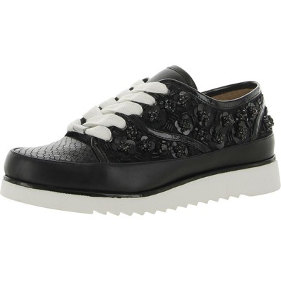 

Женские кожаные повседневные и модные кроссовки Donald J. Pliner BHFO 6948, Black/canvas, FLIPPSPDD