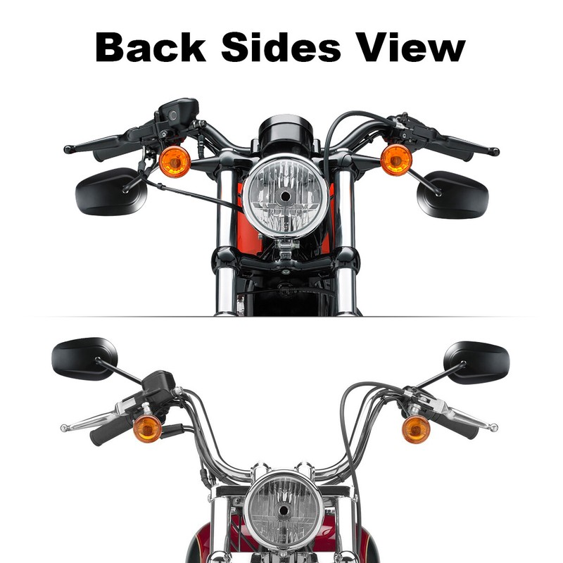 Harley-Davidson Sportster XL883 XL1200L Rear View Mirrors, Matte Black