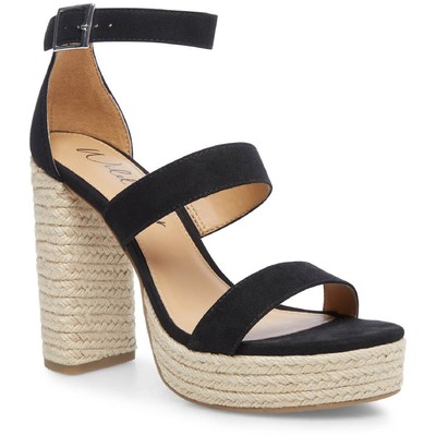 

Женские черные сандалии на платформе Wild Pair Yamina, обувь 9,5, средний (B,M) BHFO 3874, Black micro, Yamina