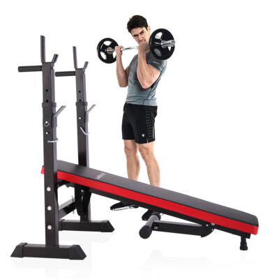 Details about / Weight Bench Adjustable Home Gym Press Lifting Barbell Exercise Workout NEW