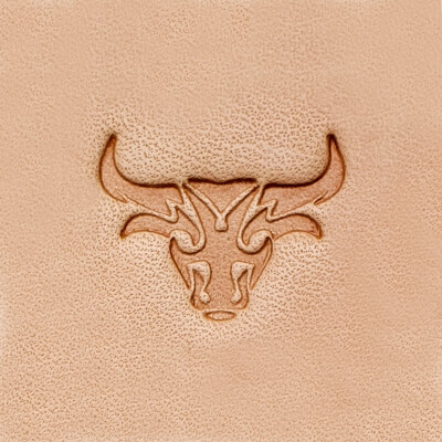 3D Stempel Bullz Stierschädel Leder Tandy Leather 8692-00