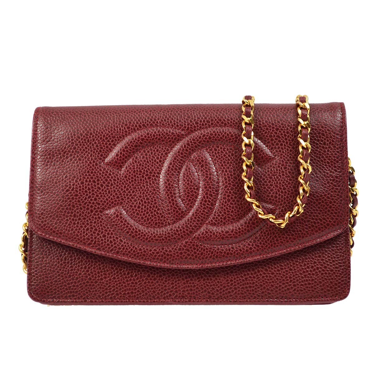 Chanel Red Calfskin Timeless WOC Wallet on Chain 191778 | eBay