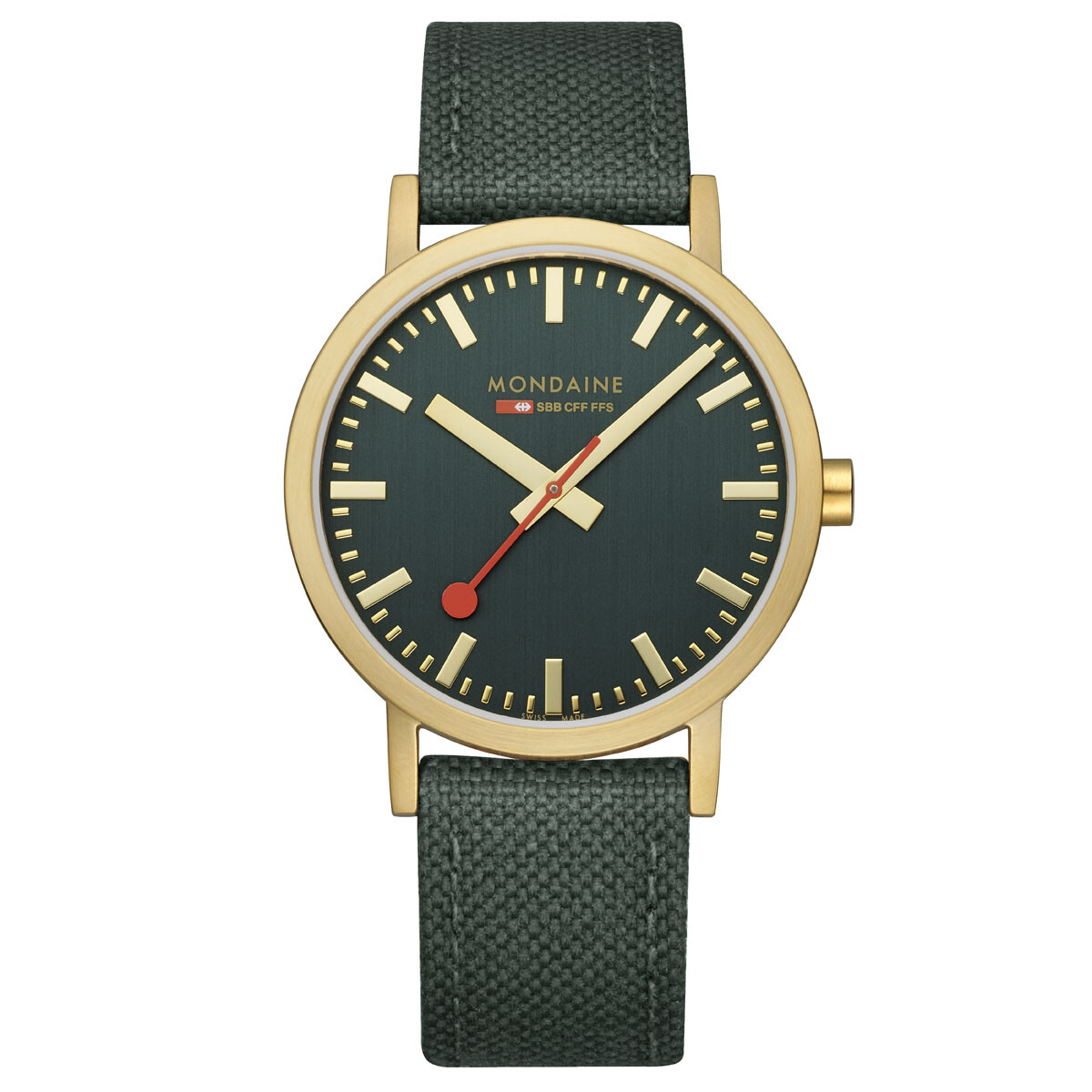 Pre-owned Mondaine Men's Watch Classic Wrist Watch 1 9/16in A660.30360.60sbs Textile