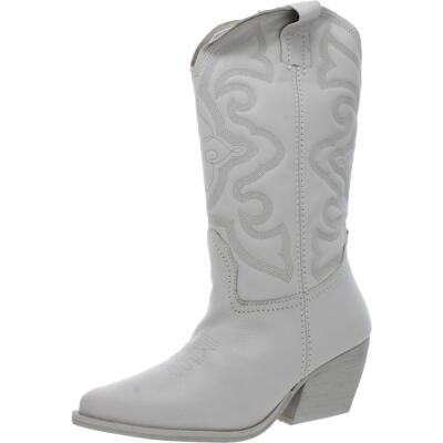 

Женские ботинки Steve Madden West White Cowboy 7 Medium (B, M) BHFO 1371, White leather