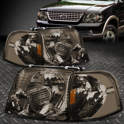 ДЛЯ 02-05 FORD EXPLORER 4 ШТ. ДОПИЛИРОВАННЫЙ КОРПУС ФАР ЯНТАРНЫЙ УГЛОВОЙ СИГНАЛЬНЫЕ ЛАМПЫ