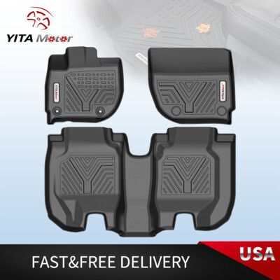 Floor Mats for 2016-2022 Honda HR-V 2 Row All Season Protection TPE Rubber 3pcs