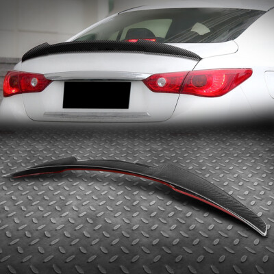 ДЛЯ 14-21 INFINITI Q50 НАСТОЯЩИЙ КАРБОНОВЫЙ V-ОБРАЗНЫЙ СПОЙЛЕР НА ЗАДНЕЙ КРЫШКЕ БАГАЖНИКА, КРЫЛО