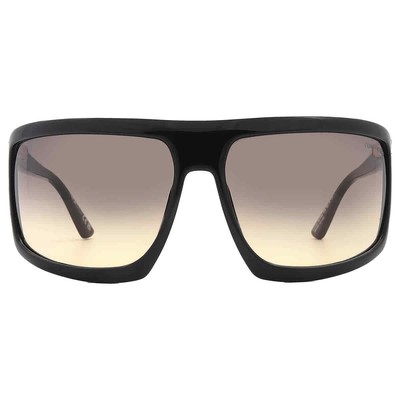 Pre-owned Tom Ford Clint Smoke Gradient Wrap Unisex Sunglasses Ft1066 01b 68 In Gray