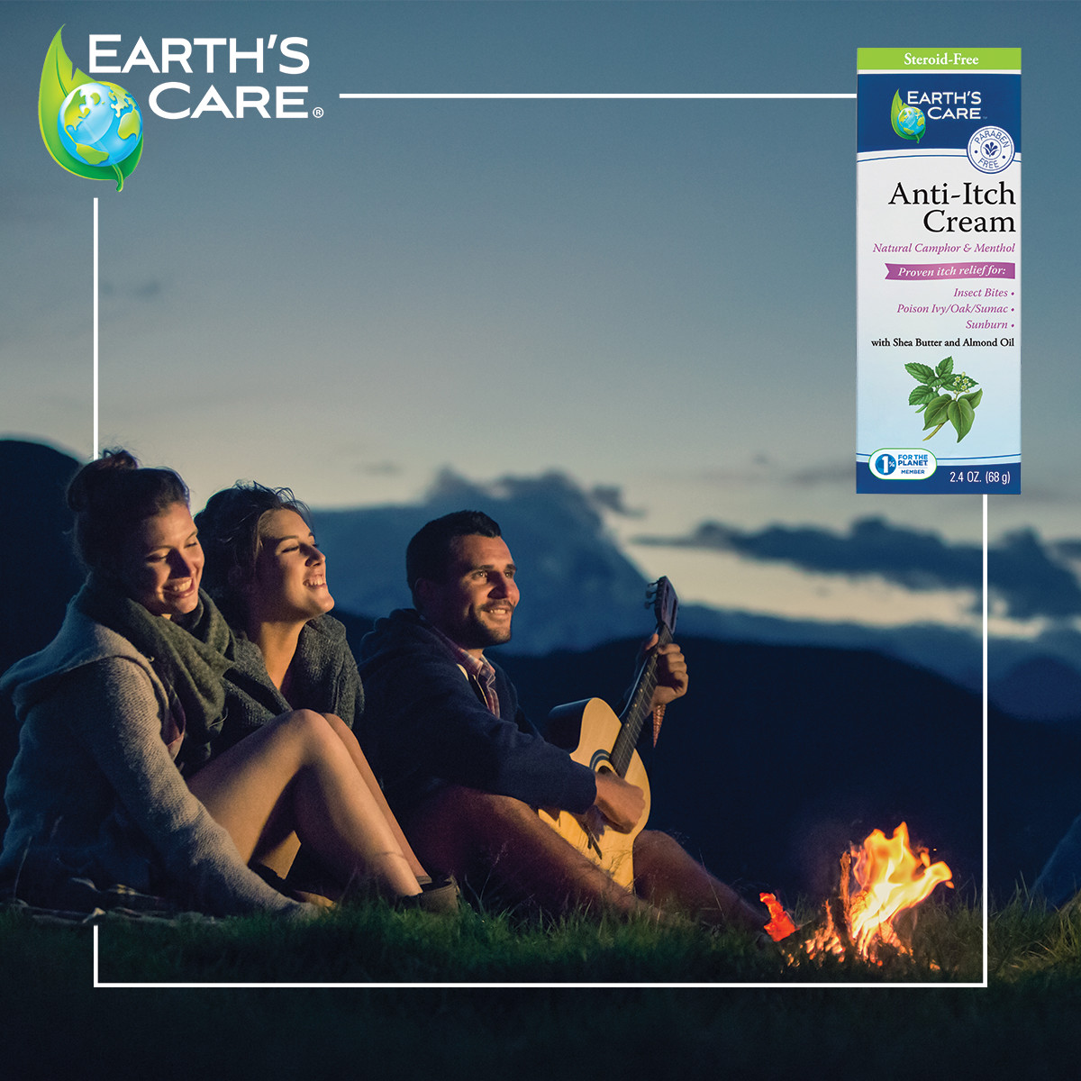 Earth's Care Anti-Itch Cream, No Fragrances or Steroids, 2.4 OZ. Exp. 09/2025