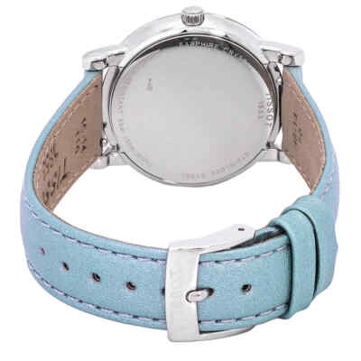 Pre-owned Tissot Carson Moon Phase Quartz Light Blue Dial Ladies Watch T122.223.16.353.00