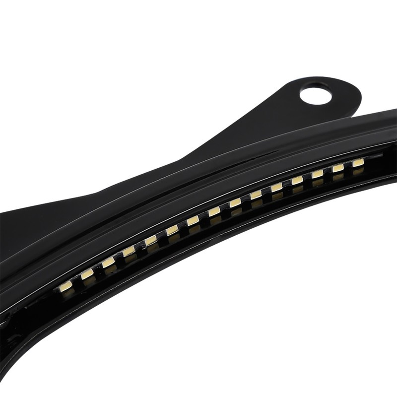 Rear Curved License Plate Frame W/LED Light For Harley Touring Street