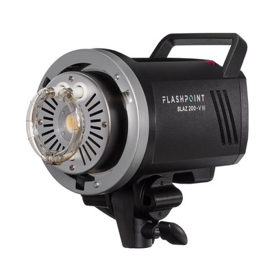 Flashpoint BLAZ 200-V 200W R2 Studio Monolight Flash w/10W LED Lamp,Bowens Mount