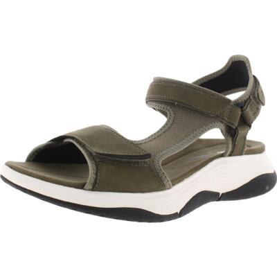

Женские кожаные спортивные сандалии Clarks Wave 2.0 Skip Slingback BHFO 7998, Olive combination, Wave 2.0 Skip