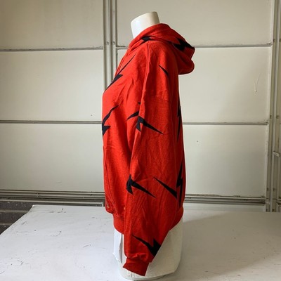 Pre-owned Aviator Nation Bolt Stitch Repeat Relaxed Hoodie Women's Size Xl Red