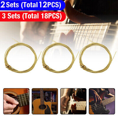 3 Sets of 6 Guitar Strings Replacement Steel String for Electric Acoustic Guitar