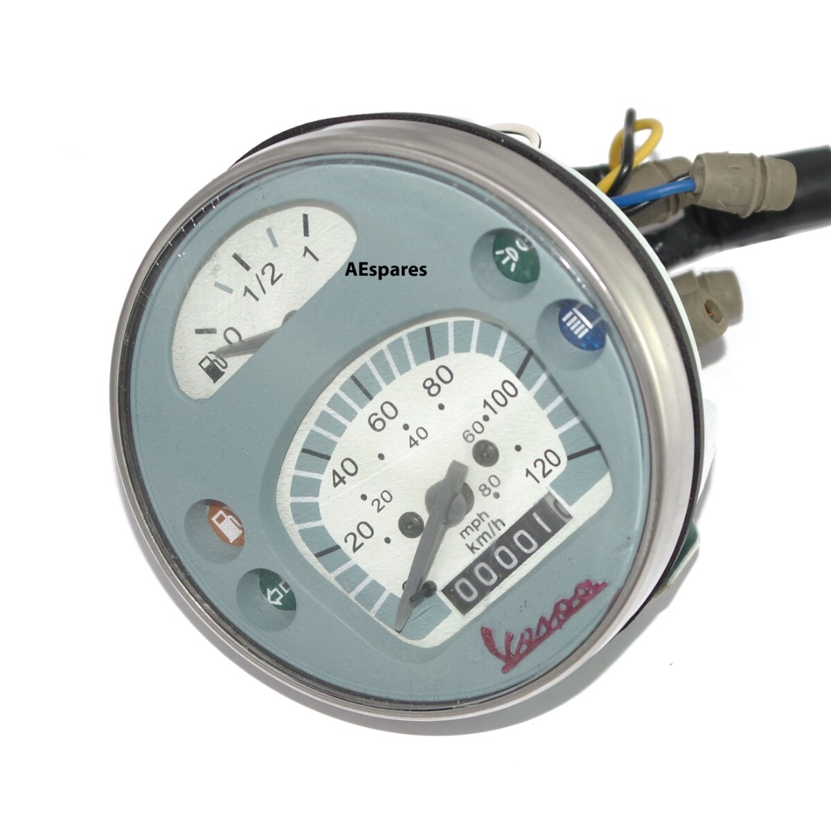 VESPA SPEEDOMETER LML STELLA PX Lusso 80, 125, 150, 200, 120KMPH- 80MPH GREY  