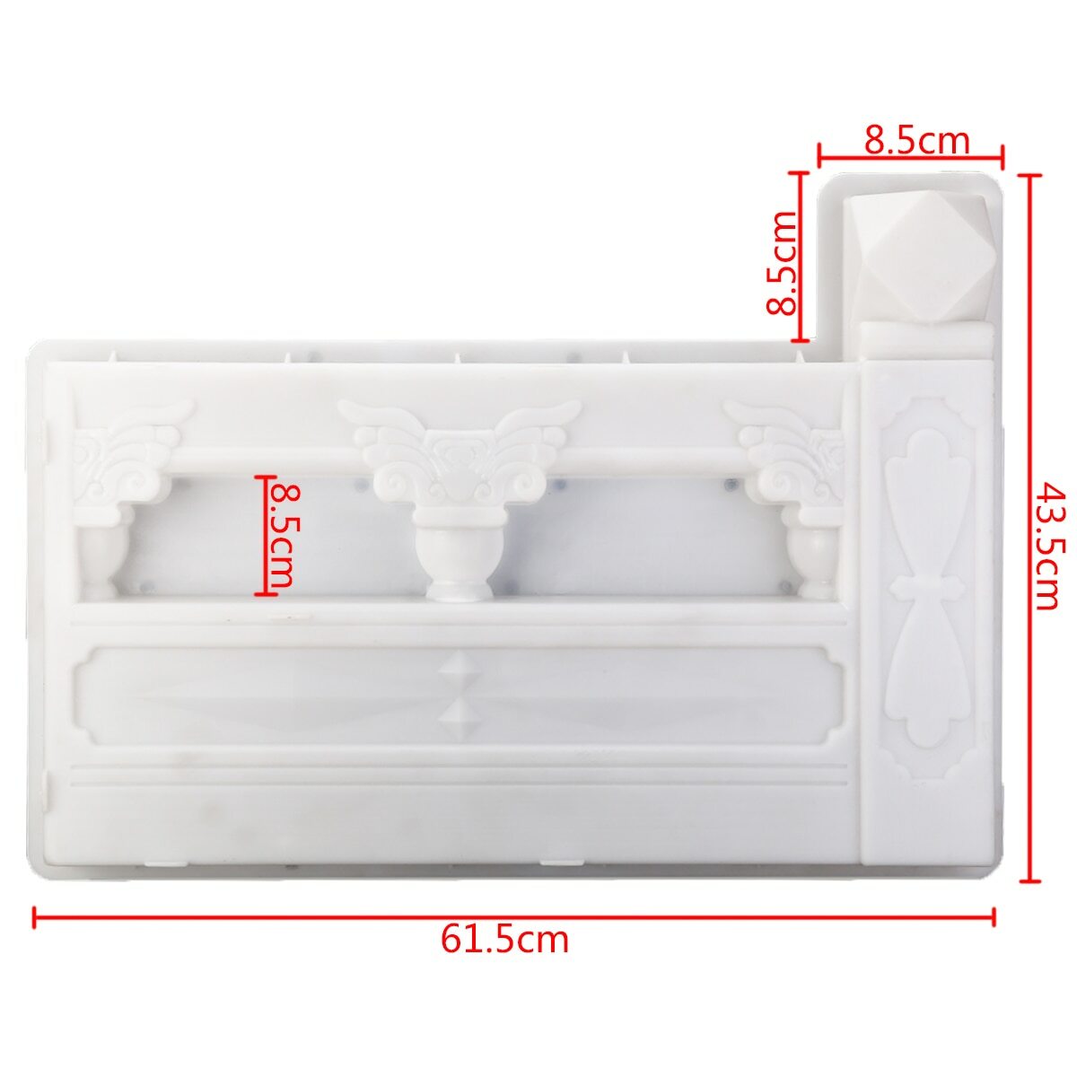 DIY Concrete Fence Mold Garden Pool Plastic Brick Pond ...