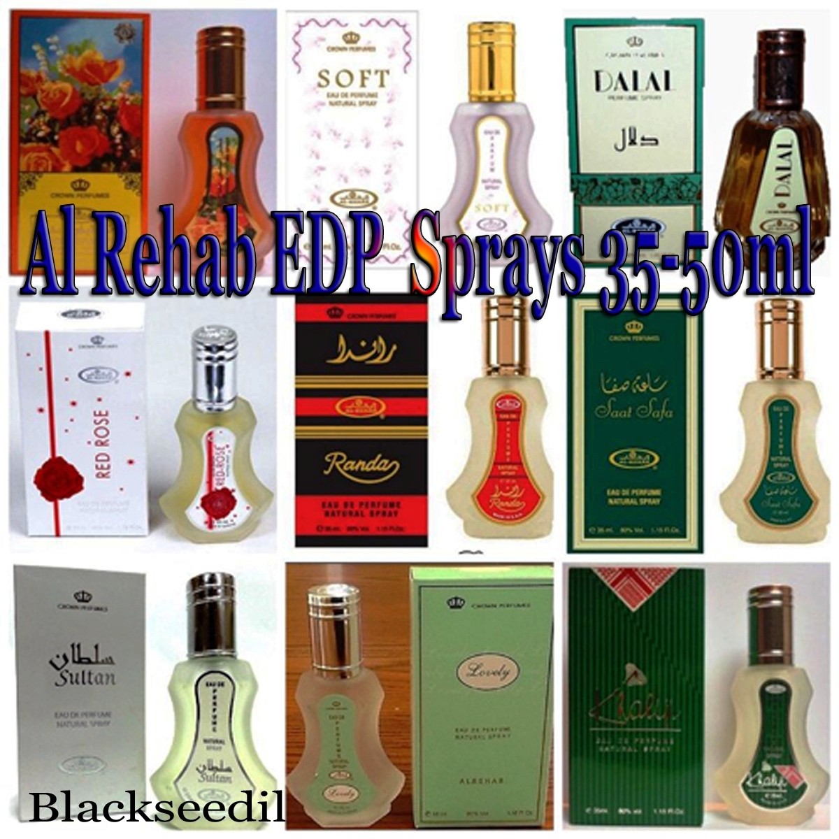 Al Rehab Perfume Sprays Collection-Eau De Parfum Natural Sprays 35 ml - 50 ml