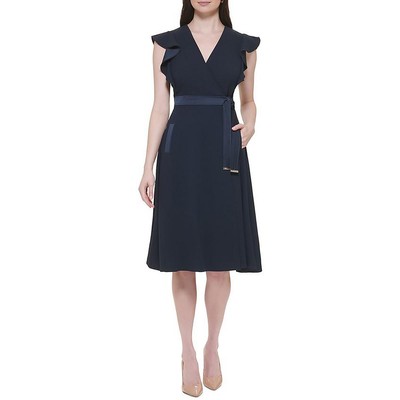 Женское вечернее платье миди из крепа Tommy Hilfiger с запахом BHFO 5418