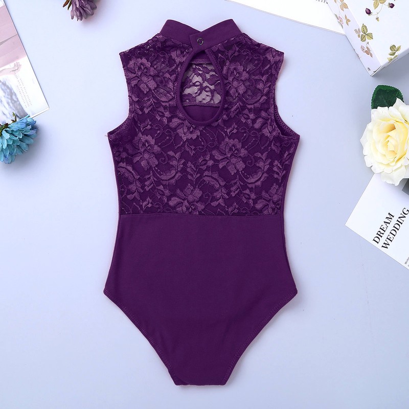 flower girl lace leotard