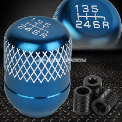 УНИВЕРСАЛЬНАЯ 42-МИЛЛИМЕТРОВАЯ ГОНОЧНАЯ МЕХАНИЧЕСКАЯ 6-СТУПЕНЧАТАЯ РУЧКА ПЕРЕКЛЮЧЕНИЯ ПЕРЕДАЧ MT С СЕТКОЙ В СТИЛЕ JDM, ГОЛУБАЯ