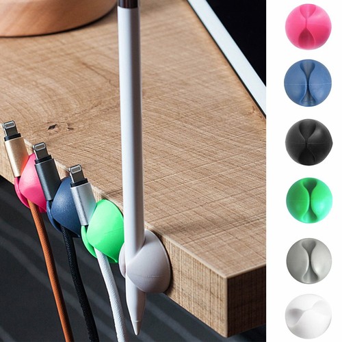 Mini Cable Drop Clip Desk Tidy Organiser Wire Cord Lead Usb