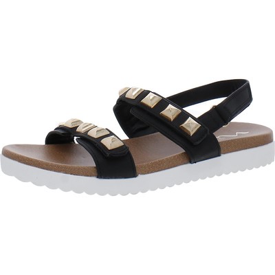Черные босоножки на плоской подошве Nina Kids для девочек Ziwa 6 Medium (B, M) Big Kid BHFO 9237
