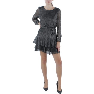 Женское мини-платье City Studios серебристого цвета металлик для юниорок S BHFO 0641