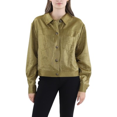 Женская универсальная куртка-пальто French Connection Womens Green Shimmer XL BHFO 0565