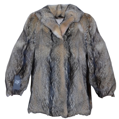 Pre-owned Handmade Man Real Coyote Fur Jacket Coat All Sizes Custom Sizes In Natural Color
