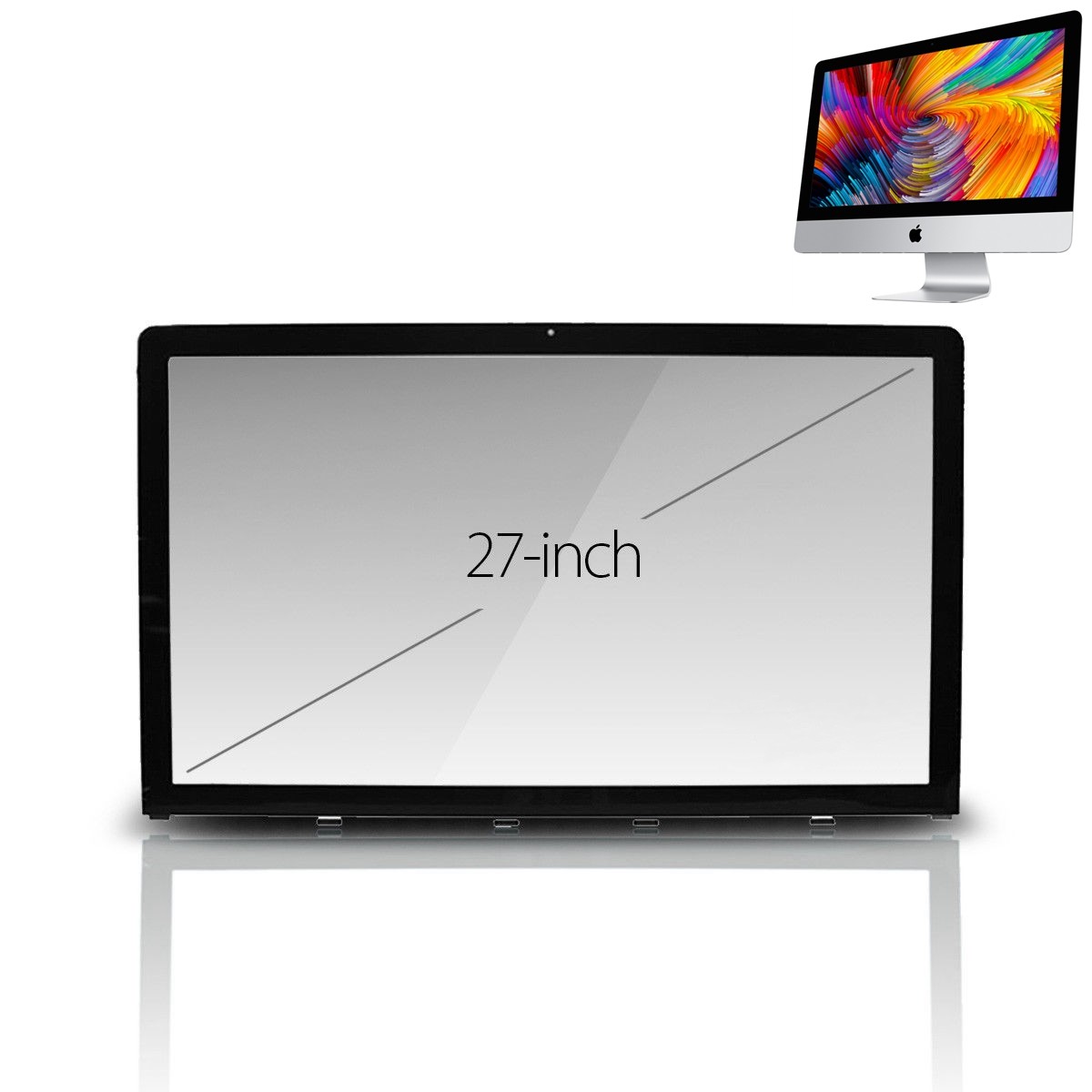 NEW APPLE OEM IMAC 27in 27” LCD GLASS FRONT SCREEN PANEL 2009 2010 2011 ...
