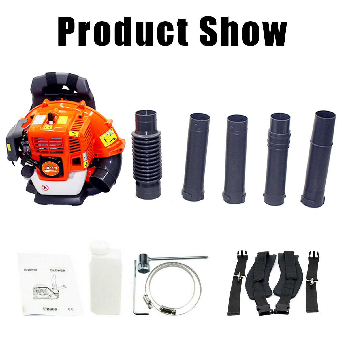 Backpack Leaf Blower Gas Powered Snow Blower 550CFM 43CC 2-Stroke 190MPH 1.7HP