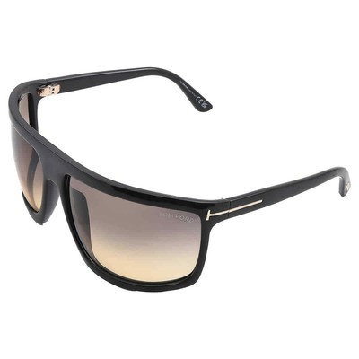 Pre-owned Tom Ford Clint Smoke Gradient Wrap Unisex Sunglasses Ft1066 01b 68 In Gray