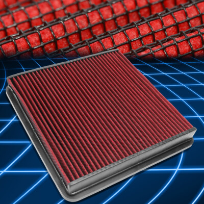Washable Replacement Red Engine Air Intake Filter for F150/Super Duty/Navigator