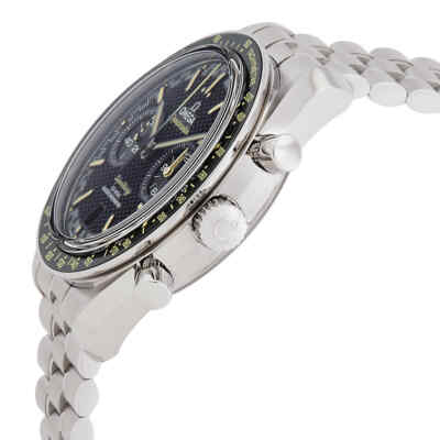 Pre-owned Omega Speedmaster Chronograph Automatic Black Dial Men's Watch Om32930445101003