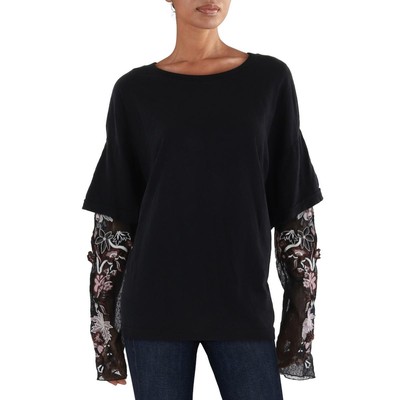 Free People Womens Gardener Slub Boho Tee T-Shirt Top BHFO 5890