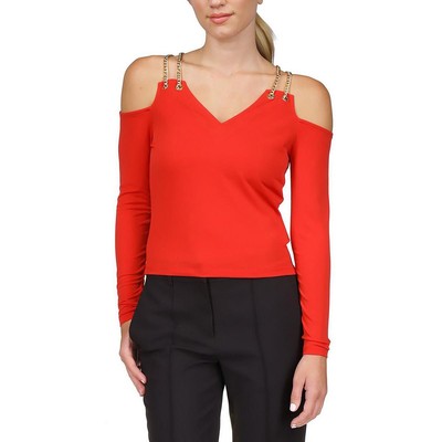 Женская укороченная блузка с красной цепочкой MICHAEL Michael Kors PM BHFO 6323