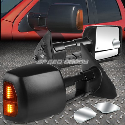 МОЩНОЕ ТЕПЛОВИЗИОННОЕ БУКСИРОВОЧНОЕ ЗЕРКАЛО со СВЕТОДИОДНЫМ СИГНАЛОМ + 2 ВЫПУКЛЫХ УГЛА СЛЕПОГО ПЯТНА ДЛЯ 07-16 TUNDRA