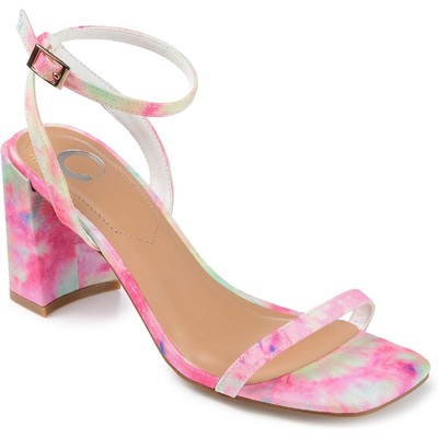 

Journee Collection Женские туфли Chasity Pink Block Heels 8 Medium (B,M) BHFO 7115, Розовый