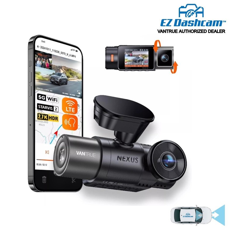 Vantrue N2X 2.7K Front & Interior Dash Cam | Authorized