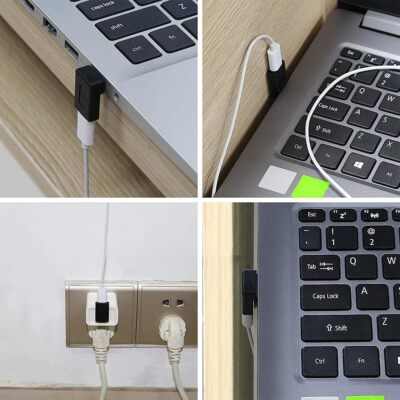 Herfair 90 Degree USB to USB C Adapter 2-Pack Right Angle USB-C Female to USB...