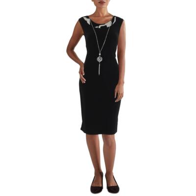 R&M Richards Womens Sleeveless Knee-Length Shift Dress BHFO 5697