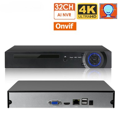 4K 8.0MP H.265 NVR Recorder For HD 4K POE IP Camera NVR 802.3af ONVIF XMEYE App